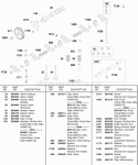 Rocker Arm Valve Assembly Diagram and Parts List for 432447-0105-E2  Briggs and Stratton Engine